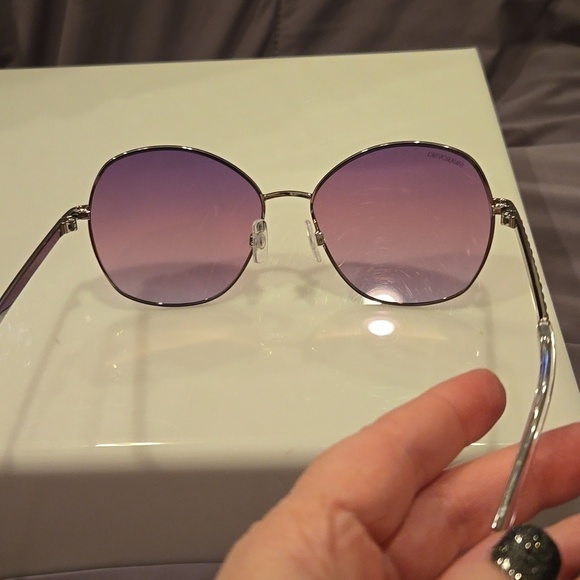 Swarovski Pastel Gradient round metal Sunglasses brand new in case main image 4